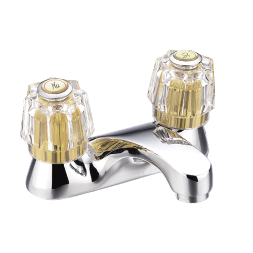 Grifo de lavabo / grifo de baño de ABS con manijas dobles de 4 
