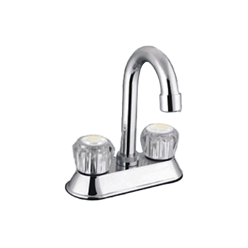 Grifo para lavabo de 4 inches con doble manija y negro YM-ABS4108