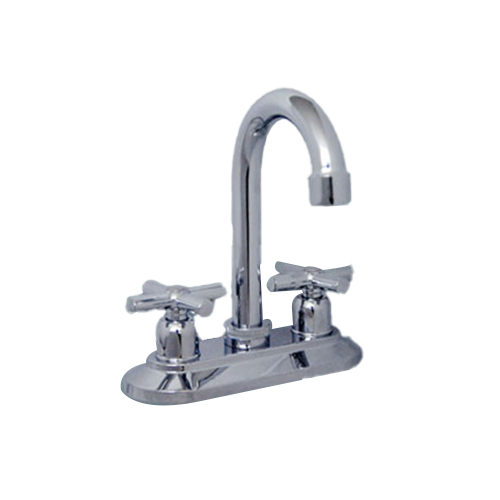 Grifo para lavabo de 4 inches con doble manija y negro YM-ABS4109