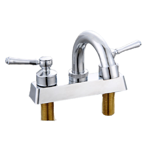 Grifo para lavabo de 4 inches con doble manija cromo pulido/dorado YM-BZ4157