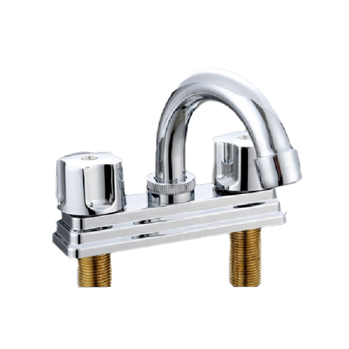 Grifo para lavabo de 4 inches con doble manija cromo pulido/dorado YM-BZ4158