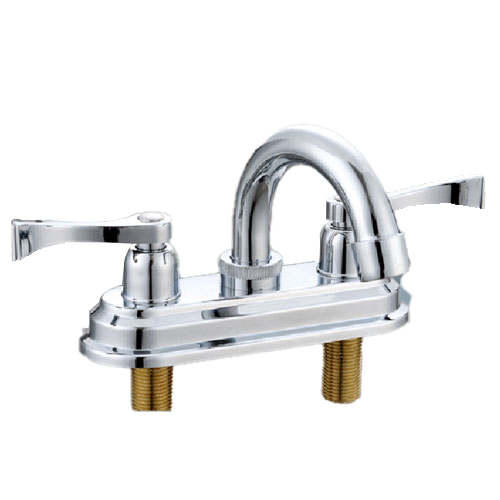 Grifo para lavabo de 4 inches con doble manija cromo pulido/dorado YM-BZ4159