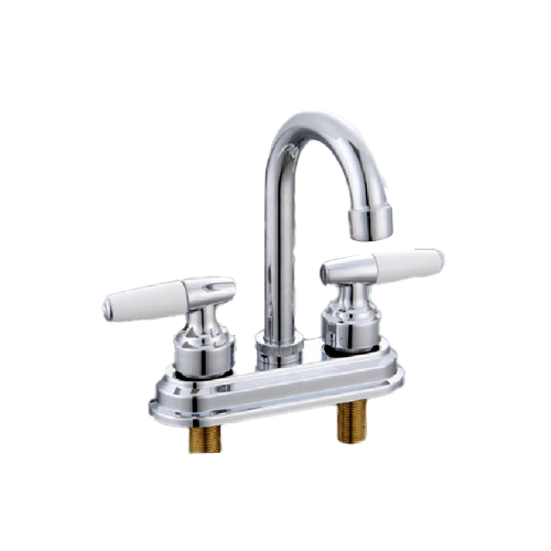 Grifo para lavabo de 4 inches con doble manija cromo pulido/dorado YM-BZ4160